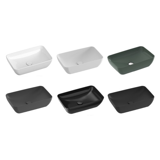 Keraminis praustuvas Uni 50 R Slim, antracitas