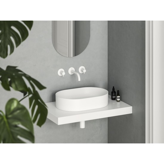 Keraminis praustuvas Ceramic Slim O 55, baltas matinis