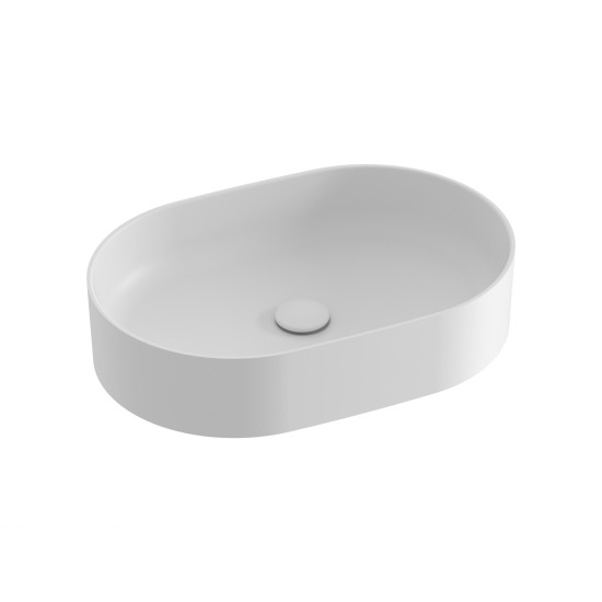 Keraminis praustuvas Ceramic Slim O 55, baltas matinis