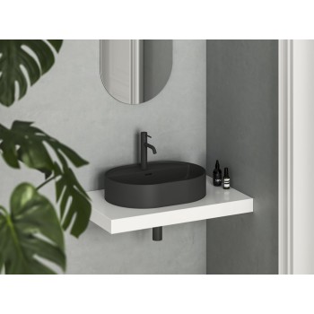 Keraminis praustuvas Ceramic Slim Shelf O 55, matinės juodos