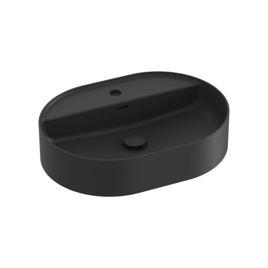 Keraminis praustuvas Ceramic Slim Shelf O 55, matinės juodos