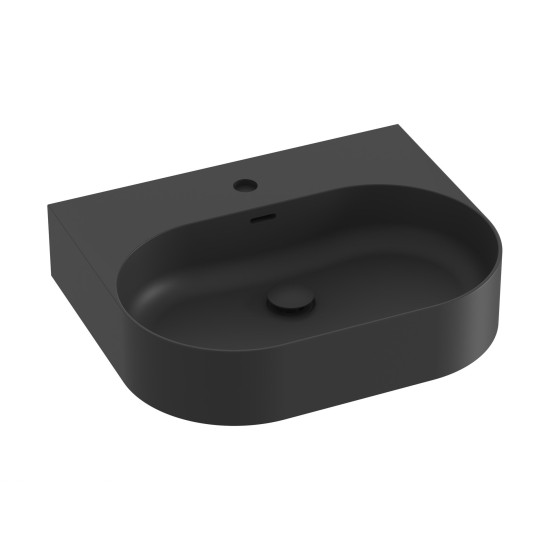 Keraminis praustuvas Ceramic Slim Wall O 55 N, matinės juodos