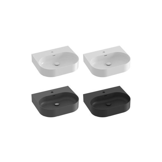 Keraminis praustuvas Ceramic Slim Wall O 55 N, matinės juodos