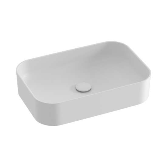 Keraminis praustuvas Ceramic Slim R 55, baltas matinis