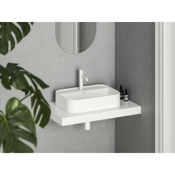 Keraminis praustuvas Ceramic Slim Shelf R 55, baltas matinis