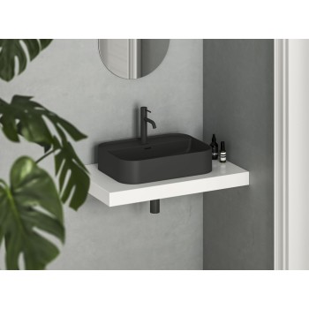 Keraminis praustuvas Ceramic Slim Shelf R 55, matinės juodos Keraminis praustuvas Ceramic Slim Shelf R 55, matinės juodos