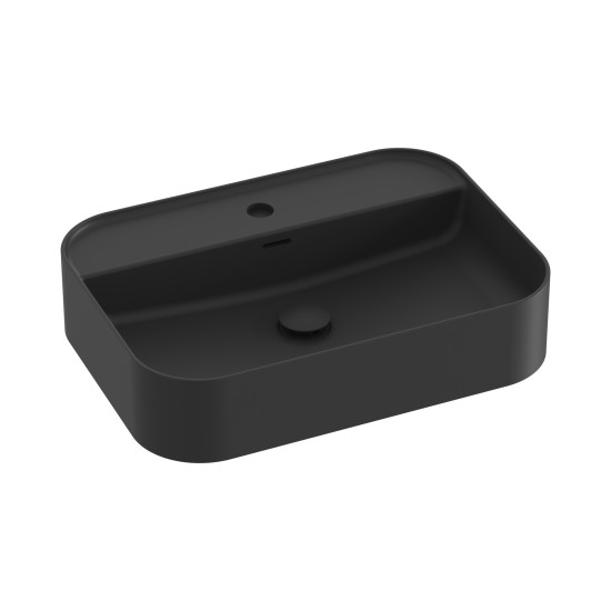Keraminis praustuvas Ceramic Slim Shelf R 55, matinės juodos