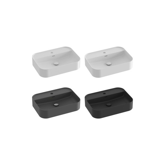 Keraminis praustuvas Ceramic Slim Shelf R 55, antracitas