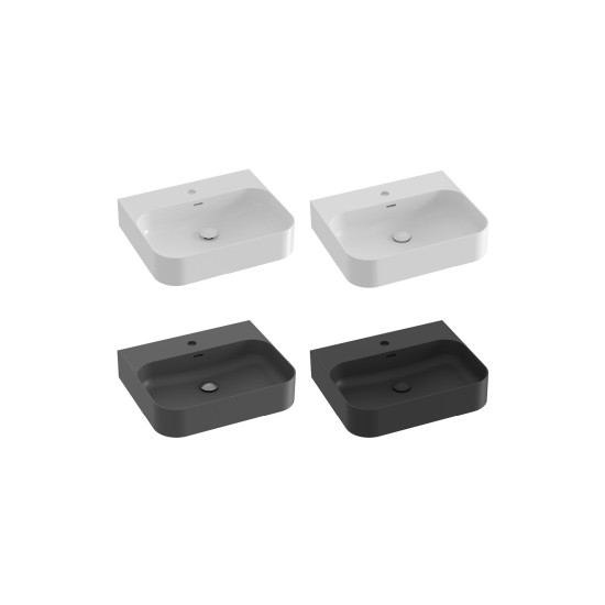 Keraminis praustuvas Ceramic Slim Wall R 55 N, baltas