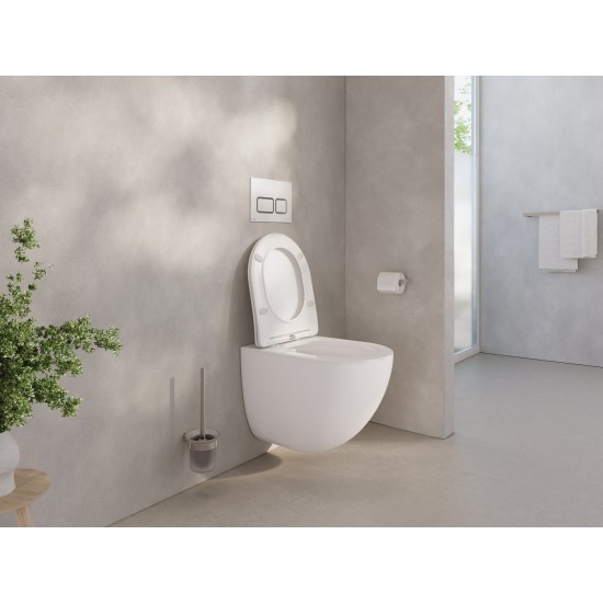 WC Chrome AquaSpin set, pakabinamas, baltas