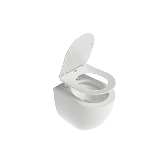 WC Chrome AquaSpin set, pakabinamas, baltas