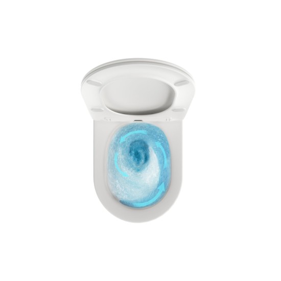 WC Chrome AquaSpin set, pakabinamas, baltas