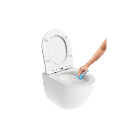 WC Chrome AquaSpin set, pakabinamas, baltas