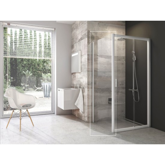 BLPS-90 balta+stiklas Transparent
